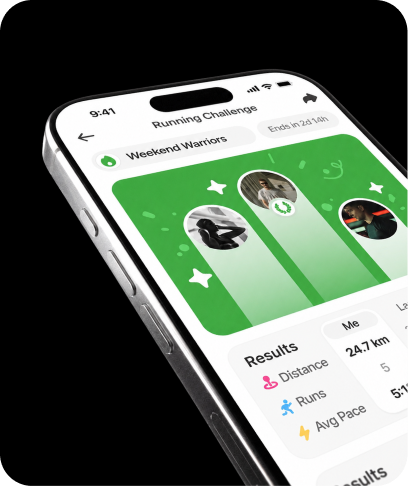 Running challenge mobile app